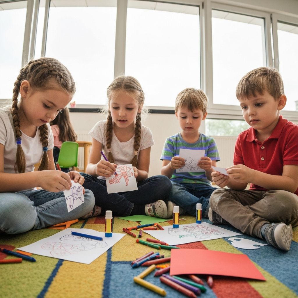 Children enjoying creative activities